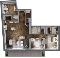4 pokoje, apartament 140,38 m², piętro 1, oferta nr M07, Apartamenty Orkana, Warszawa, Mokotów, Ksawerów, ul. Orkana 12