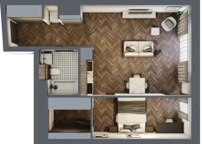 2 pokoje, apartament 50,90 m², piętro 2, oferta nr M10, Apartamenty Orkana, Warszawa, Mokotów, Ksawerów, ul. Orkana 12