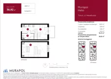 1 pokój, mieszkanie 38,82 m², piętro 2, oferta nr 2.A.2.15, Murapol Helio, Toruń, Wrzosy, JAR, ul. Heweliusza