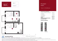 1 pokój, mieszkanie 68,63 m², piętro 2, oferta nr 3.A.2.08, Murapol Helio, Toruń, Wrzosy, JAR, ul. Heweliusza