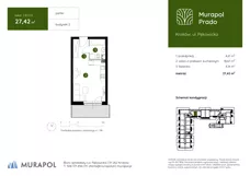 1 pokój, mieszkanie 27,42 m², parter, oferta nr 2.B.0.12, Murapol Prado, Kraków, Prądnik Biały, ul. Piaszczysta