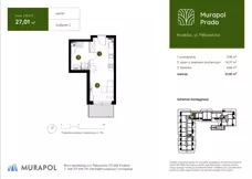 1 pokój, mieszkanie 27,01 m², parter, oferta nr 2.B.0.13, Murapol Prado, Kraków, Prądnik Biały, ul. Piaszczysta