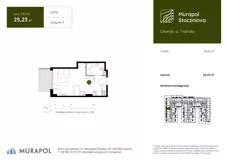 1 pokój, apartament inwestycyjny 25,31 m², piętro 2, oferta nr 3.A.2.04, Murapol Stoczniova, Gdańsk, Młyniska, ul. Twarda