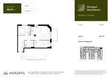 1 pokój, apartament inwestycyjny 48,41 m², parter, oferta nr 3.E.0.07, Murapol Stoczniova, Gdańsk, Młyniska, ul. Twarda