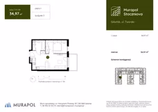 1 pokój, apartament inwestycyjny 34,97 m², piętro 1, oferta nr 3.A.1.08, Murapol Stoczniova, Gdańsk, Młyniska, ul. Twarda