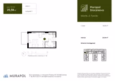1 pokój, apartament inwestycyjny 25,58 m², piętro 1, oferta nr 3.B.1.04, Murapol Stoczniova, Gdańsk, Młyniska, ul. Twarda