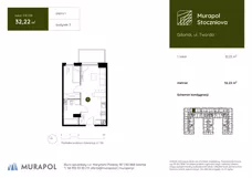 1 pokój, apartament inwestycyjny 32,22 m², piętro 1, oferta nr 3.B.1.08, Murapol Stoczniova, Gdańsk, Młyniska, ul. Twarda