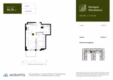 1 pokój, apartament inwestycyjny 35,70 m², piętro 1, oferta nr 3.C.1.03, Murapol Stoczniova, Gdańsk, Młyniska, ul. Twarda