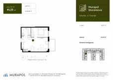 1 pokój, apartament inwestycyjny 41,25 m², piętro 2, oferta nr 3.B.2.01, Murapol Stoczniova, Gdańsk, Młyniska, ul. Twarda