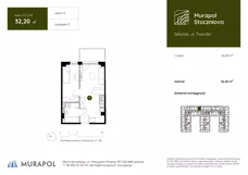 1 pokój, apartament inwestycyjny 32,20 m², piętro 2, oferta nr 3.C.2.04, Murapol Stoczniova, Gdańsk, Młyniska, ul. Twarda