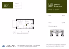 1 pokój, apartament inwestycyjny 25,31 m², piętro 4, oferta nr 3.B.4.05, Murapol Stoczniova, Gdańsk, Młyniska, ul. Twarda