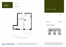 1 pokój, apartament inwestycyjny 41,93 m², piętro 4, oferta nr 3.B.4.12, Murapol Stoczniova, Gdańsk, Młyniska, ul. Twarda
