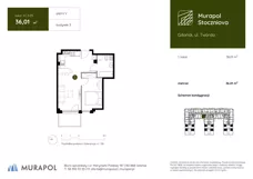 1 pokój, apartament inwestycyjny 36,01 m², piętro 5, oferta nr 3.C.5.05, Murapol Stoczniova, Gdańsk, Młyniska, ul. Twarda