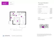 2 pokoje, mieszkanie 50,32 m², piętro 2, oferta nr 27.A.2.5, Murapol Siewierz Jeziorna, Siewierz, ul. Jeziorna