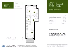 2 pokoje, mieszkanie 53,24 m², parter, oferta nr 1.D.0.04, Murapol Prado, Kraków, Prądnik Biały, ul. Piaszczysta
