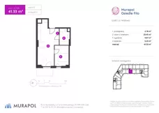 2 pokoje, mieszkanie 41,33 m², piętro 5, oferta nr 2.C.5.03, Murapol Osiedle Filo, Łódź, Polesie, Stare Polesie, ul. Wołowa