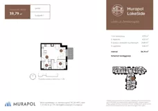 2 pokoje, mieszkanie 39,79 m², parter, oferta nr 1.B.0.03, Murapol LakeSide, Lublin, Wrotków, ul. Zemborzycka