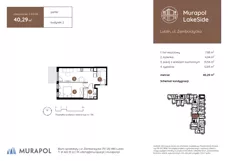 2 pokoje, mieszkanie 40,29 m², parter, oferta nr 2.A.0.06, Murapol LakeSide, Lublin, Wrotków, ul. Zemborzycka