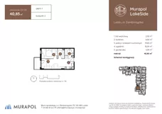 2 pokoje, mieszkanie 40,85 m², piętro 1, oferta nr 2.A.1.06, Murapol LakeSide, Lublin, Wrotków, ul. Zemborzycka