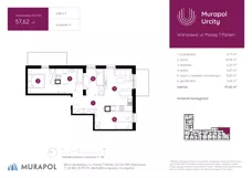 3 pokoje, mieszkanie 57,62 m², piętro 3, oferta nr 4.A.3.01, Murapol Urcity, Warszawa, Ursus, Szamoty, ul. Posag 7 Panien