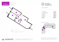 3 pokoje, mieszkanie 50,50 m², piętro 9, oferta nr 2.B.9.07, Murapol Osiedle Filo, Łódź, Polesie, Stare Polesie, ul. Wołowa