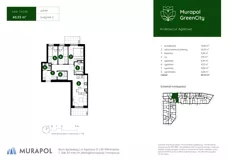 4 pokoje, mieszkanie 60,76 m², piętro 3, oferta nr 2.A.3.05, Murapol GreenCity, Kraków, Bieżanów-Prokocim, Osiedle Złocień, ul. Agatowa