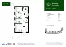 4 pokoje, mieszkanie 64,41 m², piętro 1, oferta nr 2.C.1.05, Murapol GreenCity, Kraków, Bieżanów-Prokocim, Osiedle Złocień, ul. Agatowa