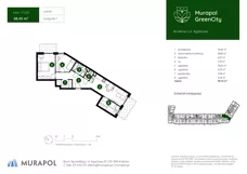 4 pokoje, mieszkanie 68,45 m², parter, oferta nr 1.C.0.01, Murapol GreenCity, Kraków, Bieżanów-Prokocim, Osiedle Złocień, ul. Agatowa