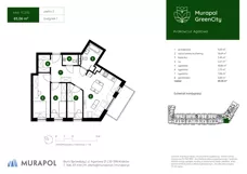 4 pokoje, mieszkanie 65,06 m², piętro 2, oferta nr 1.C.2.02, Murapol GreenCity, Kraków, Bieżanów-Prokocim, Osiedle Złocień, ul. Agatowa