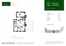 4 pokoje, mieszkanie 77,09 m², piętro 4, oferta nr 1.B.4.02, Murapol GreenCity, Kraków, Bieżanów-Prokocim, Osiedle Złocień, ul. Agatowa