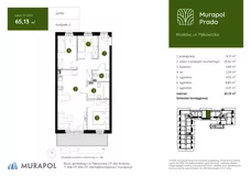 4 pokoje, mieszkanie 65,13 m², parter, oferta nr 2.C.0.07, Murapol Prado, Kraków, Prądnik Biały, ul. Piaszczysta