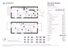 5 pokoi, mieszkanie 90,10 m², parter, oferta nr 22-30.A.1.22, Murapol Osiedle Ferrovia, Wrocław, Jagodno, Krzyki, ul. Konduktorska