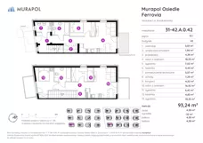 5 pokoi, mieszkanie 93,24 m², parter, oferta nr 31-42.A.0.42, Murapol Osiedle Ferrovia, Wrocław, Jagodno, Krzyki, ul. Konduktorska