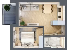 2 pokoje, apartament 33,65 m², piętro 1, oferta nr L101, Bel Mare Home, Międzyzdroje, ul. Nowomyśliwska