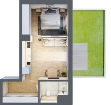 2 pokoje, apartament 35,82 m², piętro 1, oferta nr L108, Bel Mare Home, Międzyzdroje, ul. Nowomyśliwska