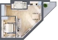 2 pokoje, apartament 44,16 m², piętro 1, oferta nr L132, Bel Mare Home, Międzyzdroje, ul. Nowomyśliwska