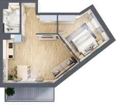2 pokoje, apartament 44,67 m², piętro 1, oferta nr L144, Bel Mare Home, Międzyzdroje, ul. Nowomyśliwska