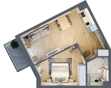 2 pokoje, apartament 43,92 m², piętro 2, oferta nr L207, Bel Mare Home, Międzyzdroje, ul. Nowomyśliwska