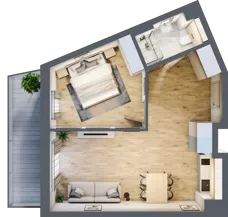 2 pokoje, apartament 45,54 m², piętro 2, oferta nr L211, Bel Mare Home, Międzyzdroje, ul. Nowomyśliwska