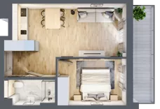 2 pokoje, apartament 37,82 m², piętro 2, oferta nr L240, Bel Mare Home, Międzyzdroje, ul. Nowomyśliwska