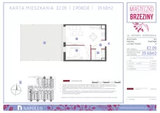 2 pokoje, mieszkanie 38,70 m², piętro 1, oferta nr E2.24, Miasteczko Brzeziny II, Warszawa, Białołęka, Brzeziny, ul. Hemara