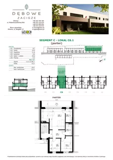3 pokoje, mieszkanie 70,50 m², parter, oferta nr C6.1, Dębowe Zacisze, Gliwice, Wójtowa Wieś, ul. Dolnej Wsi