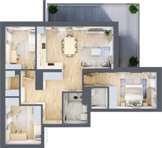 4 pokoje, mieszkanie 81,69 m², piętro 10, oferta nr A 10.01, Park Moniuszki II, Mysłowice, ul. Okrzei / Wielka Skotnica
