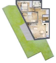3 pokoje, mieszkanie 65,21 m², parter, oferta nr VB.0.02, Vanda Park, Chorzów, Chorzów II, ul. Wandy 66