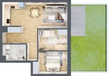 3 pokoje, mieszkanie 58,13 m², parter, oferta nr VB.0.05, Vanda Park, Chorzów, Chorzów II, ul. Wandy 66