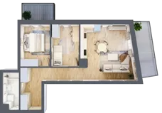 3 pokoje, mieszkanie 60,94 m², piętro 2, oferta nr VB.2.09, Vanda Park, Chorzów, Chorzów II, ul. Wandy 66