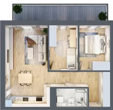 3 pokoje, mieszkanie 62,39 m², piętro 4, oferta nr VB.4.03, Vanda Park, Chorzów, Chorzów II, ul. Wandy 66