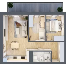 3 pokoje, mieszkanie 62,39 m², piętro 5, oferta nr VB.5.03, Vanda Park, Chorzów, Chorzów II, ul. Wandy 66