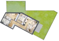 3 pokoje, mieszkanie 58,66 m², parter, oferta nr VC.0.05, Vanda Park, Chorzów, Chorzów II, ul. Wandy 66