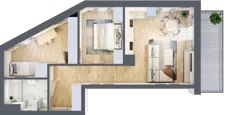 3 pokoje, mieszkanie 58,66 m², piętro 1, oferta nr VC.1.06, Vanda Park, Chorzów, Chorzów II, ul. Wandy 66